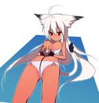  animal_ears bdsm bondage bound bound_wrists fox_ears kokage-san kusaka_kokage original panties solo underwear 