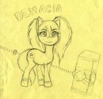  demacia equid equine female hammer hero_of_demacia hi_res horse keeper_of_the_hammer league_of_legends mammal pony poppy riot_games tools video_games 