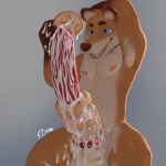  animal_genitalia animal_humanoid anthro armpit_hair balls big_balls big_knot big_penis big_sheath blue_eyes bodily_fluids body_hair breadbeast_(artist) brown_body brown_fur brown_nose canid canid_humanoid canine canine_humanoid cum cum_drip cum_on_balls cum_on_food cum_on_knot cum_on_penis cum_on_self cum_string dark_brown_fur dessert doughnut dripping erection excessive_cum food food_fetish food_penetration food_play fox fox_humanoid fur genital_fluids genitals grey_background hand_behind_head holding_food holding_object huge_penis humanoid improvised_sex_toy knot long_penis looking_at_object male mammal mammal_humanoid masturbation messy multicolored_body multicolored_fur nipples nude penis pink_nipples raised_arm rim_light shadow sheath simple_background slightly_chubby smile solo sweets teeth 