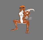  alicethedeer anthro breasts eyelashes feet female fully_shaded gecko genitals glistening glistening_body hand_on_breast hi_res highlights_(coloring) lizard non-mammal_breasts orange_body orange_skin orange_tail pinup pose pussy reptile scalie smile smirk solo thick_eyelashes thick_tail thick_thighs white_body white_tail_tip 