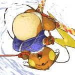  1:1 2005 anthro biped clothing kemono low_res male nintendo overweight overweight_anthro overweight_male pok&eacute;mon pok&eacute;mon_(species) raichu snowboard snowboarding solo sweater teeth topwear underwear unknown_artist video_games 