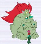  belly breasts disney female gem genitals green_body green_skin hi_res humanoid jodero ms._skullnick nipples not_furry penetration pubes pussy solo star_vs._the_forces_of_evil troll vaginal vaginal_penetration 