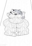  anthro belly big_belly big_breasts breasts canid canid_demon canine canis demon eyes_closed female flattened foxball hair hellhound helluva_boss invalid_tag loona_(vivzmind) lying mammal nipples nude on_front outside overweight overweight_anthro overweight_female solo wolf 