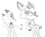 6:5 anthro archie_comics breasts cleavage clothed clothing clove_the_pronghorn female mammal monochrome pronghorn raccoonshinobi solo sonic_the_hedgehog_(archie) sonic_the_hedgehog_(comics) sonic_the_hedgehog_(series) 