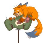  anthro balls bodily_fluids breeding_mount cum ejaculation fur genital_fluids genitals gnar_(lol) league_of_legends looking_pleasured male orange_body orange_fur penis riot_games solo tapering_penis video_games yordle 