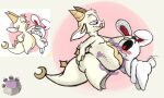  belly belly_grope belly_markings belly_overhang belly_smother belly_squish big_belly big_butt blush blushing_profusely butt butt_grab chikn_nuggit dragon fwench_fwy_(chikn_nuggit) hand_on_butt hi_res iscream_(chikn_nuggit) ivorden_bar lagomorph leporid licking licking_lips licking_own_lips mammal markings organs rabbit rumbling_stomach self_lick sketch squish stomach tongue tongue_out 