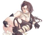  1girl assassin_(ragnarok_online) blush breasts egg_laying egglaying nipples pussy ragnarok_online torn_clothes wince xration 