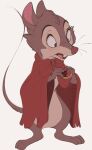  2021 anthro brown_body brown_fur buckteeth cheek_tuft don_bluth facial_tuft featureless_crotch full-length_portrait fur head_tuft hi_res jewelry mammal mouse mrs._brisby murid murine necklace open_mouth portrait rodent simple_background solo standing teeth the_secret_of_nimh tohupo tuft whiskers white_background 