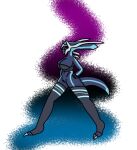  2021 alternate_version_at_source anthro black_sclera blue_body blue_skin clothed clothing dialga dragon female female_focus gradient_background legendary_pok&eacute;mon legwear looking_at_viewer multicolored_tail nintendo open_mouth partially_clothed pinup pok&eacute;mon pok&eacute;mon_(species) pose primaldialga1992 simple_background solo spread_legs spreading stockings video_games 