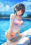  bikini coffee-kizoku see_through swimsuits wet wet_clothes 