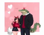  ahri_(lol) animal_humanoid anthro canid canid_humanoid canine canine_humanoid crocodilian duo female fox_humanoid happykaiju hi_res humanoid league_of_legends male male/female mammal mammal_humanoid renekton reptile riot_games scalie video_games 