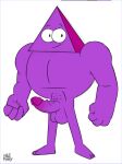  balls erection genitals hi_res humanoid humanoid_genitalia humanoid_penis knullmannen_(artist) male not_furry penis purple_(the_heist) purple_body purple_skin simple_background solo triangle_(shape) vein white_background 