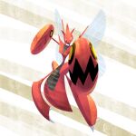  abstract claws gen_2_pokemon highres insect_wings looking_at_viewer lorenzocolangeli pokemon pokemon_(creature) scizor signature simple_background solo solo_focus tagme wings 