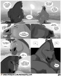  butt comic dialogue english_text equid equine hi_res horse male mammal misterstallion muscular nude outside speech_bubble text 