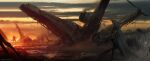  3others cloak corpse darek_zabrocki english_commentary gun highres holding holding_gun holding_weapon multiple_others rebel_pilot science_fiction space_craft star_wars starfighter t-65_x-wing vehicle_focus weapon wreckage x-wing 