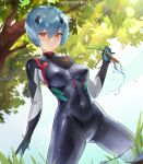  ayanami_rei bodysuit erect_nipples kuhnowushi neon_genesis_evangelion 