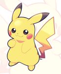  :3 artsy-rc closed_mouth commentary english_commentary gen_1_pokemon highres looking_at_viewer no_humans pikachu pokemon pokemon_(creature) signature smile standing zoom_layer 