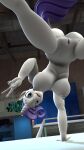  3d_(artwork) acrobatics anthro big_breasts breasts daemont92 digital_media_(artwork) equid equine female flexible friendship_is_magic genitals handstand hi_res horn horse looking_at_viewer mammal my_little_pony navel nipples nude pony pussy rarity_(mlp) smiling_at_viewer solo source_filmmaker splits spread_legs spreading unicorn 