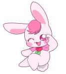  anthro female flower fluffy fluffy_tail hair healin&#039;_good_precure lagomorph leporid mammal paws pink_body pink_hair pink_rabbit plant pretty_cure rabbit rabirin_(healin&#039;_good_precure) rabirin_(precure) ribbons solo todozarashi 