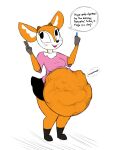  after_vore aggressive_retsuko antelope anthro belly big_belly blush body_outline bovid canid canine carnivorousvixen colored_sketch dialogue english_text face_imprint female female_pred female_prey fennec fenneko fox gesture hand_imprint hi_res imprint mammal open_mouth sanrio selfie sketch text thick_thighs tsunoda v_sign vore 