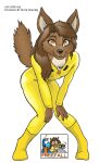  2004 alpha_channel amber_eyes anthony_sarkasuo anthro black_nose bowman&#039;s_wolf brown_body brown_fur brown_hair canid canine canis claws clothed clothing digitigrade english_text female florence_ambrose freefall fully_clothed fur hair logo mammal red_wolf solo text webcomic webcomic_character wolf 