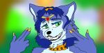  amokah canid canine female finger_gun fox gesture krystal mammal meme nintendo solo star_fox video_games 