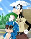  anthro canid canine canis disney domestic_dog duo eulipotyphlan goofy_(disney) hedgehog hi_res male male/male mammal sonic_the_hedgehog sonic_the_hedgehog_(film) sonic_the_hedgehog_(series) toonsexual 