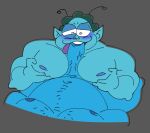  alien antennae_(anatomy) beardo_(ok_k.o.!_lbh) belly blue_body blue_skin cartoon_network duo genitals hair humanoid humanoid_pointy_ears male male/male moobs not_furry ok_k.o.!_let&#039;s_be_heroes oral overweight overweight_male pecjob pecs penis posduroo radicles sex 