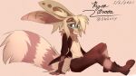  2021 anthro blue_eyes brown_body brown_fur canid canine chest_tuft clothed clothing dwhoey eyewear fennec fingerless_gloves fox fur gloves goggles hair handwear hi_res inner_ear_fluff looking_at_viewer mammal melody_(aseethe) signature simple_background sitting smile solo tuft 