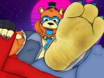  anthro claws crushing_under_foot feet five_nights_at_freddy&#039;s five_nights_at_freddy&#039;s:_security_breach foot_focus glamrock_freddy_(fnaf) hi_res human humanoid macro male male/male mammal micro paws smashcuenta123 soles solo toes ursid video_games wrinkled_soles 