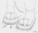  2018 4_toes ambiguous_gender ambiguous_species anthro big_tail biped black_and_white bottomwear canid canine claws clothed clothing duo english_text faceless_ambiguous faceless_anthro faceless_character feet fluffy fluffy_tail foot_shot foot_tuft footwear footwear_only front_view fur fur_tuft graphite_(artwork) grey_text larger_ambiguous larger_anthro leg_accessory leglet line_art looking_up low-angle_view macro mammal micro monochrome mostly_nude outside paw_tuft paws plantigrade rear_view road s2-freak sandals sandals_only sharp_claws shirt shorts signature simple_background size_difference sketch smaller_ambiguous smaller_anthro standing street text three-quarter_view toe_claws toes topwear traditional_media_(artwork) tuft unfinished walking white_background 