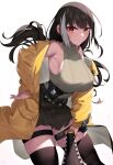  armpits breasts girls_frontline highres izulizuru ribbed_sweater ro635_(girls_frontline) sweater thighs 