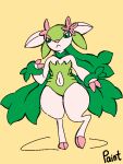  accessory ambiguous_gender anthro clothing elemental_creature fak&eacute;mon faunazon flat_chested flora_fauna flower flower_in_hair hair hair_accessory hooves ipainthere nintendo plant pok&eacute;mon solo strapless_clothing thick_thighs video_games 