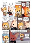  2021 absurd_res aggressive_retsuko ailurid anthro bottomwear canid canine clothing comic duo female fennec fenneko fox hi_res mammal pattern_bottomwear pattern_clothing pattern_skirt phone plaid plaid_bottomwear plaid_clothing plaid_skirt purse red_panda retsuko sanrio skirt wazzaldorp 