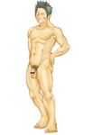  abs black_hair boy itto_(mentaiko) mentaiko muscle muscles testicles 