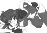  all_fours boots breasts greyscale kouzuki_shinon large_breasts monochrome panties shichimenchou solo starship_operators thigh_boots thighhighs underwear 