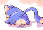  after_sex aftersex anus blue_cat breath cat cum dragon_ball dragonball furry genderswap lowres pawpads puar pussy tail 