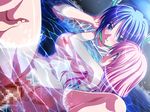  blue_hair breasts censored kichiku_nakadashi_suieibu large_breasts pink_hair rape sex tears underwater_sex vaginal 