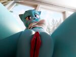  3d_(artwork) anthro cartoon_network digital_media_(artwork) female first_person_view genitals hi_res low-angle_view mature_female nicole_watterson pussy solo telehypnotic the_amazing_world_of_gumball 