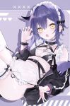  bikini horns maid panty_pull pointy_ears see_through si10ra stockings swimsuits tattoo thighhighs undressing 