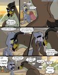  afrotropical_parrot avian bed bedroom bird clothing comic dialogue disney ducktales ducktales_(2017) english_text falcon falcon_graves falconid furniture genitals hi_res inside ladybugk male male/male mark_beaks parrot penis romantic_couple text true_parrot 