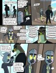  afrotropical_parrot avian bird clothing comic dialogue disney ducktales ducktales_(2017) english_text falcon falcon_graves falconid hi_res inside ladybugk living_room male male/male mark_beaks parrot text true_parrot 