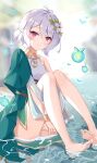  feet kokkoro pantsu pointy_ears princess_connect princess_connect!_re:dive see_through serika skirt_lift wet wet_clothes 