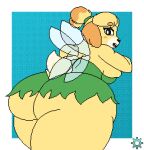  animal_crossing anthro big_butt black_nose bottomwear breasts butt canid canine canis clothing curvy_figure digital_media_(artwork) disney domestic_dog dress female fluffy fur hair hi_res huge_butt huge_thighs insect_wings isabelle_(animal_crossing) looking_back mammal multicolored_body multicolored_fur nintendo pixel_(artwork) pixelated ponytail raised_tail rear_view retrogear shih_tzu side_boob skirt solo sprite sprite_art surprise thick_thighs tinkerbell tinkerbelle toy_dog video_games white_eyes wings 