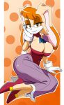  absurd_res anthro big_breasts breasts cleavage cleavage_cutout clothed clothing female hi_res high_heels lagomorph leporid mammal mergeritter rabbit solo sonic_the_hedgehog_(series) vanilla_the_rabbit 