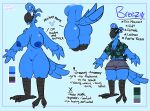  anthro areola avian beak big_breasts big_butt bird bird_feet blue_body breasts butt clitoris feathers female genitals hi_res macaw mickey_mouse_symbol model_sheet neotropical_parrot nipples non-mammal_breasts parrot solo tail_feathers thick_thighs toonsexual toony true_parrot 