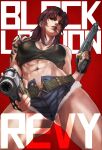  black_lagoon cleavage gun monori_rogue revy smoking 