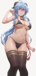 bikini free_style_(yohan1754) ganyu_(genshin_impact) genshin_impact horns swimsuits thighhighs 