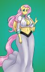  anthro anthrofied bleach_(series) breasts cleavage clothed clothing female fluttershy_(mlp) friendship_is_magic hair hasbro hi_res inoue_orihime my_little_pony pia-sama pink_hair solo yellow_body 
