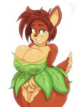  activision anthro bedroom_eyes big_breasts big_butt bottomless breasts brown_hair butt clitoris clothed clothing daredemon7000 elora faun_(spyro) female genitals hair hands_behind_back hi_res huge_breasts huge_butt looking_at_viewer narrowed_eyes open_mouth open_smile pubes pussy seductive smile spyro_the_dragon thick_thighs video_games wide_hips 